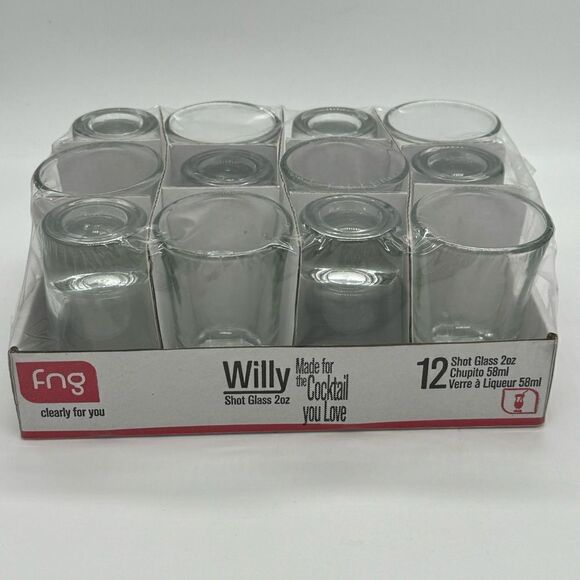 Willy New Case 12 2 oz Shot Glasses - Picture 3 of 5